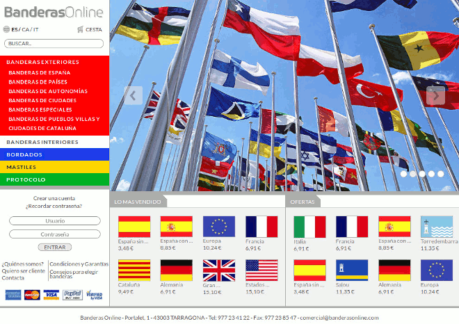 BanderasOnline.com – Venta de banderas y mástiles