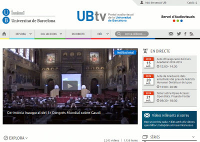 UBtv – Portal Audiovisual de la Universitat de Barcelona